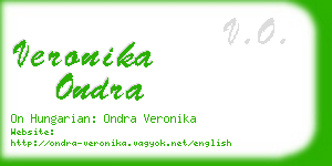 veronika ondra business card